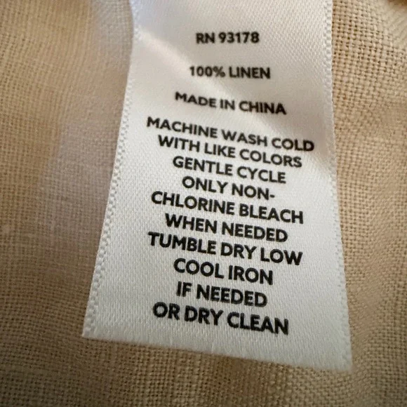 Magaschoni Elegant Linen Cream Beach Cover-Up size Large NEW - Picture 4 of 5